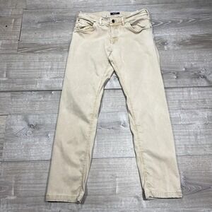 Gardeur Bradley Jeans Mens 34x34 Beige Modern Fit Relaxed Straight Leg Denim